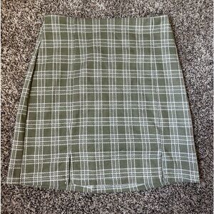 Plaid stretch mini skirt size small